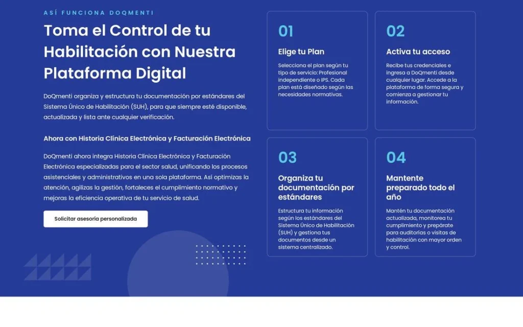DoQmenti: sección interna del sitio