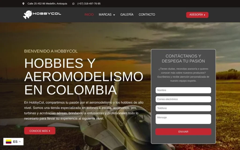 Captura del proyecto HobbyCol