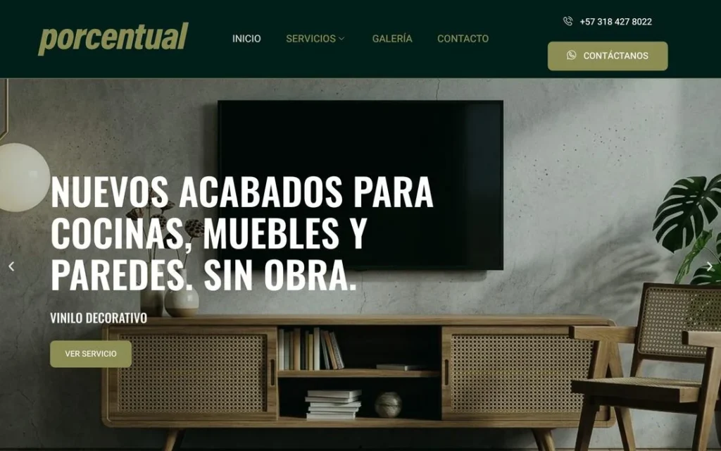 Captura del proyecto Porcentual